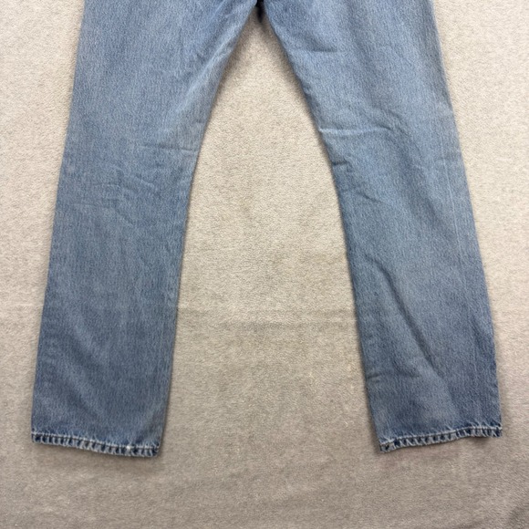 Levis 517 Bootcut Jeans Mens 36x36 Blue Denim Pants Distressed Ripped Cowboy - Picture 12 of 13